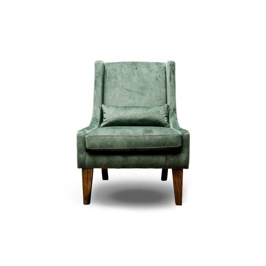 Bella Wing Chair Green Velvet